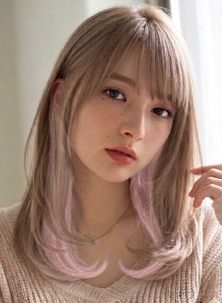 広島】レイヤーカット/ブリーチオンカラー/トリートメント：L290850760