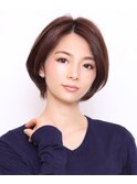 手触りやわらかノンアルカリ縮毛矯正 ショート ボブ