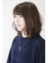 ハナブサ 藤江店(HANABUSA)&nbsp;大人かわいいひし形カールボブ 【グレージュ スポンテニアス】