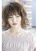 ほつれウェーブミディ【miel hair est新宿】