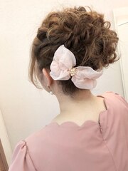 結婚式　二次会　ブライダル　パーティ　ヘアアレンジ