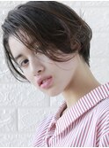 大人カッコいいひし形ショートボブ