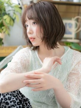 カバーヘア ブリス 上尾西口店(COVER HAIR bliss) シースルーバング小顔前下がりくびれミディa上尾20代30代40代