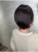 ショートヘア/インナーカラー/チェリーレッド/Noa Links