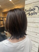 エコルアヘアー(ecolua hair) 外ハネ×グレージュカラー