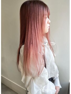 エル セルカ 高田馬場(el CERCA) ロング×ベビーピンクカラー【el CERCA高田馬場/新宿】