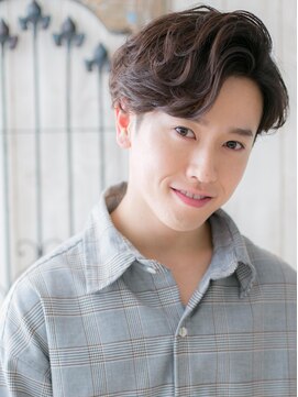 グルーミングサロン バーバー キャッスル 北浦和西口(Grooming salon Barber Castle) 七三アップバング＆かき上げツーブロックパーマstyle S北浦和