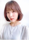 Say.韓国風ボブレイヤーボブニュアンスカラー前髪ひし形ボブ原宿