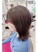 ミディアムパーマスタイル☆パサつかないココアブラウンカラー