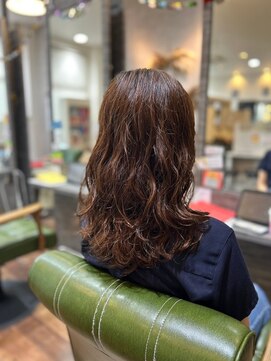 ヘアーワークス ボナ ウニクス店(HAIR WORKS bona) うるおいケアウェーブパーマ/コテ巻き風/髪質改善ケアTr#2