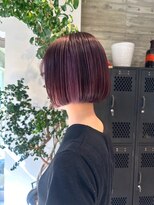 ヲタク(wotaku.)&nbsp;ピンクラベンダー暖色カラーブリーチカラーダブルカラーミニボブ