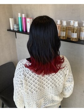 トリコ(ToricO) グラデーションカラー　チェリーレッド　ワインレッド