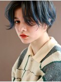 イメチェン/ホワイトブロンド/外ハネボブ/美髪/表参道/髪質改善