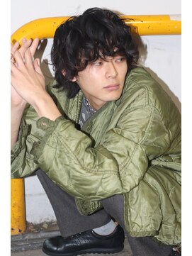 ブークル(boucle) ミディアムウルフパーマ/メンズパーマ/メンズウルフ/ニュアンス