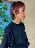 30代40代◎透明感ピンクベージュショート×小顔レイヤーカット