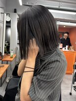 レブ 三条河原町(Reb,) タッセルボブ黒髪ボブ縮毛矯正似合わせヘア前髪あり大人可愛い