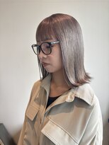 ヘアサロン エン(hair salon en.)&nbsp;ワンブリーチから作るミルクティーベージュ