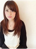 20代30代40代大人可愛い髪質改善カラーレッド系ストレート透明感