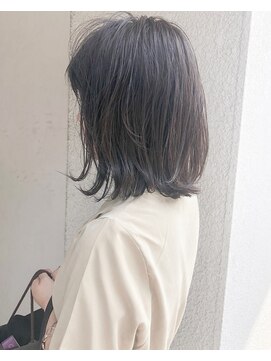 ヘアーアンドアトリエ マール(Hair&Atelier Marl) 【Marl】ラベンダーグレージュカラーの外ハネセミディ♪