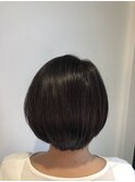 大人ショート　ローライト　厚めバング
