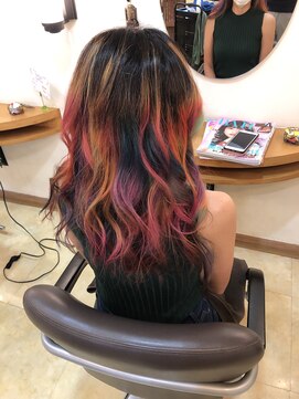 ジャンテーユ ガレ(GENTILLE GALLE) マーメイドレインボーカラー×バレイヤージュ