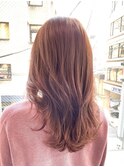 セミロングレイヤー×１０トーンラベンダーカラー　市毛裕也
