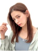 ロングレイヤーグレージュカラー透明感ベージュ20代30代40代銀座