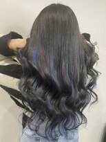 ヘアーデザイン ジェルム(Hair Design germe) グレーカラー& BLUEとBLACKエクステ