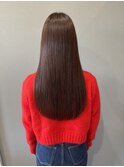 艶感たっぷり髪質改善トリートメントとレッドブラウンヘアカラー
