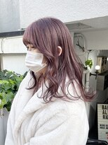 ダブルカラーピンクベージュケアブリーチハイトーン髪質改善