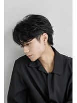 フリーラ 横浜(freera)&nbsp;メンズダークアッシュニュアンスパーマ韓国マッシュウルフカット