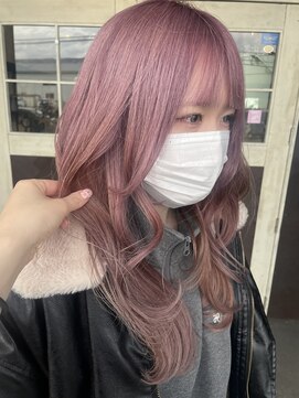 ムード マグ レーベル 南松本(MOOD Mag Label) 透明感カラー★ダブルカラーブリーチピンクミルクティー