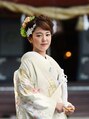 エッチ美容室 本店 朝見八幡神社洋髪　ヘアドー使用色打掛　