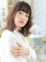 カバーヘア ブリス 戸田公園西口店(COVER HAIR bliss) ★斜めバンググレーベージュ小顔くびれミディアム30代40代★1