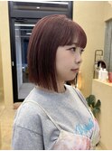 (snuw_hotaru)切りっぱなしボブブリーチカラーピンクカラー