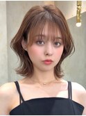 透明感カラー×くびれボブ