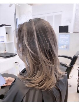ヘアサロン エフ 渋谷(F) #バレイヤージュ　#コントラストカラー　#ハイライトカラー