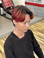 スウェル 千葉店(Swell)&nbsp;ワインレッド×センターパートスタイル