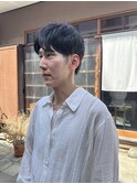 センターパート × フェザーパーマ × フェザーショート