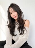 岡山レイヤーカット20代30代グレージュ似合わせ前髪顔周りカット