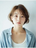 ミルクブラウン/ダークパープル/ナチュラルショート/夏/町田