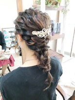 ロカット サロン(Roquat Salon)&nbsp;ロングあみおろしヘアアレンジ【ヘアセット　立川/立川南/立川】