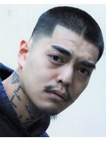 ガズル ハラジュク(GUZZLE HARAJUKU)&nbsp;フェードカットストリート黒髪ボウズ