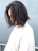 アルバム 渋谷パルコ(ALBUM)&nbsp;ミントアッシュハイライトボブ_耳かけウェーブパーマ_ba288662