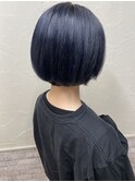 ショートボブ×ネイビーブルー　Luna