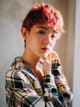 美容室 リズヘアー 稲毛店(Riz hair) REDカラー×ショート【稲毛】