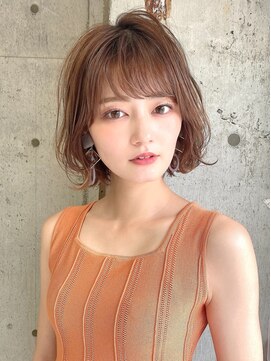 ロンドローズ 名古屋(Lond damaskRose) 髪質改善 ショートボブ インナーカラー 韓国風 前髪カット 小顔