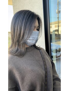 シェルハ(SHELHA) バレイヤージュ グレージュ アッシュ ダブルカラー