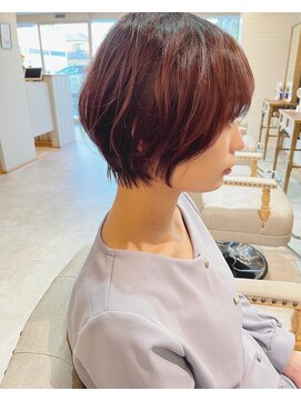 アンリー(Anree) 大人可愛い20代30代40代50代◎ラベンダーピンク×ショートボブ