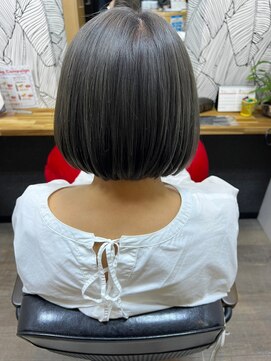 ヘアーカルチャー 小倉台店 HAIR CULTURE ショートヘア髪質改善カラーシルバーベージュ